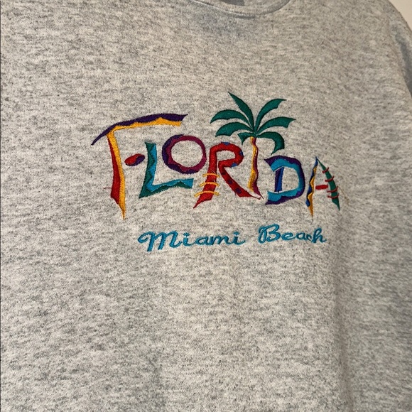 90s Florida Miami Beach crewneck sweatshirt size XL - Picture 2 of 7
